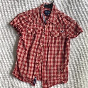 Lucky Brand Red Plaid Boys Shirt
